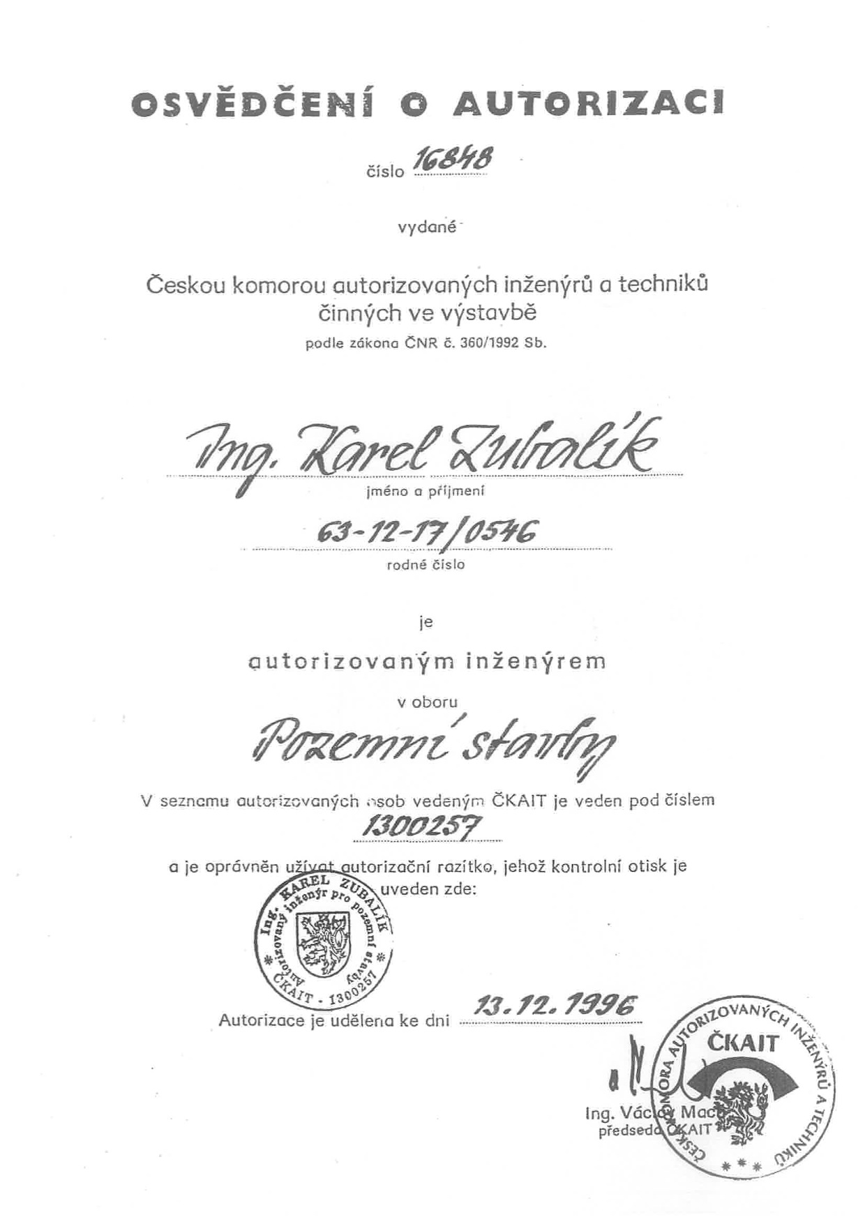 ZUBALIK_CKAIT_osvedceni
